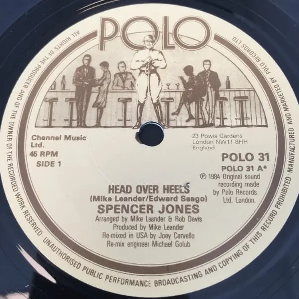 Spencer Jones - Head Over Heels 7 Inch Vinyl Single (7 Inch Record) - VG+/VG+ - Classical33.co.uk