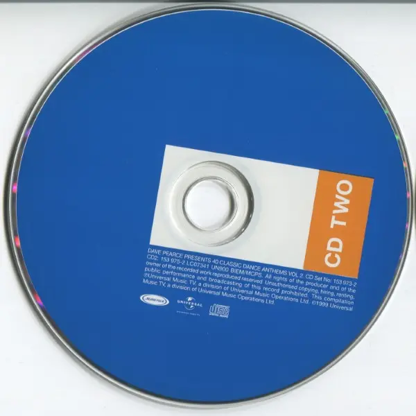 Dave Pearce - 40 Classic Dance Anthems Vol 2 (2xCD, Compilation) - VG+/VG+ - Classical33.co.uk