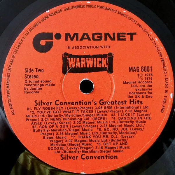 Silver Convention - Greatest Hits Vinyl LP Album (LP Record) - VG/VG+ - Classical33.co.uk