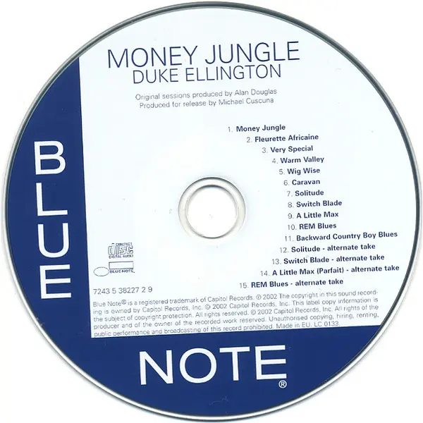 Duke Ellington - Money Jungle (CD, Album) - NM/NM - Classical33.co.uk
