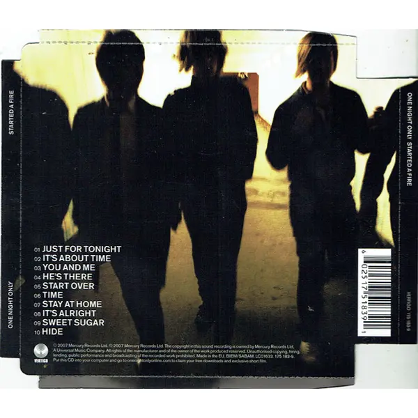 One Night Only - Started A Fire (CD, Album, Enh, Sup) - VG+/VG+ - Classical33.co.uk