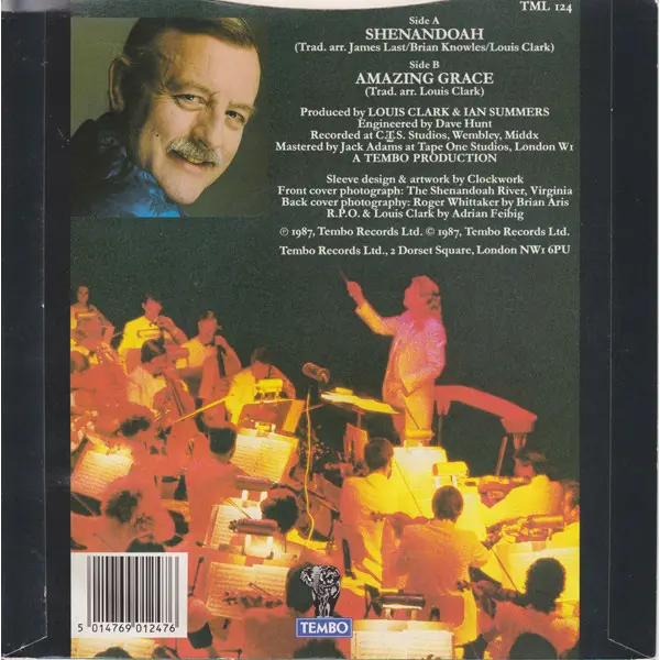 Roger Whittaker With The Royal Philharmonic Orchestra - Shenandoah 7 Inch Vinyl Single (7 Inch Record) - NM/NM - Classical33.co.uk