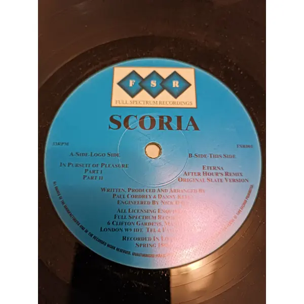 Scoria - In Pursuit of Pleasure (Parts 1 & 2) - All City Records