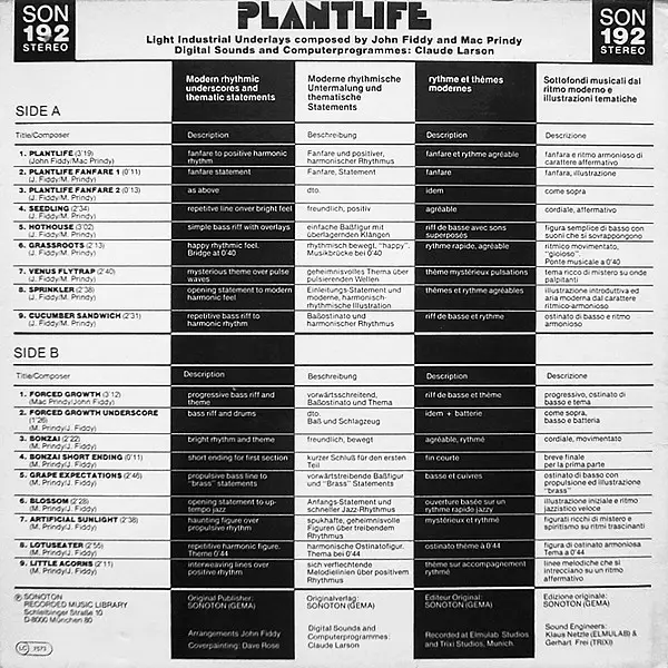 Claude Larson - Plantlife Vinyl LP (LP Record) - NM/VG - Classical33.co.uk