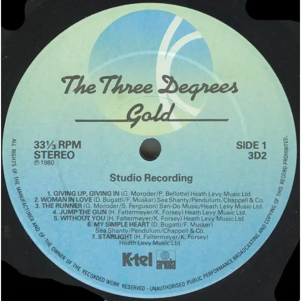 The Three Degrees - Gold Vinyl LP (LP Record, Compilation) - NM/VG+ - Classical33.co.uk