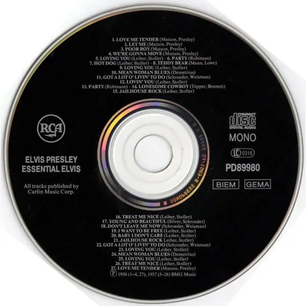 Elvis Presley - Essential Elvis (CD, Compilationilation, Mono) - NM/NM - Classical33.co.uk