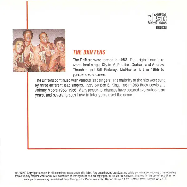 The Drifters - Greatest Hits (CD, Compilationd) - NM/VG+ - Classical33.co.uk