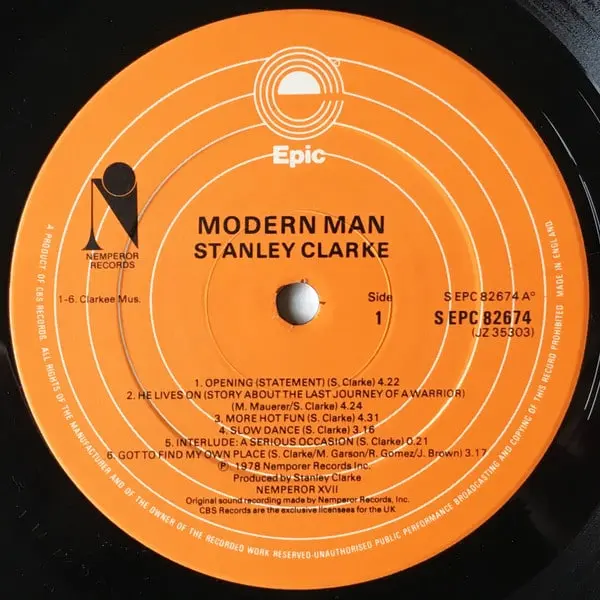 Stanley Clarke - Modern Man Vinyl LP (LP Record, Album) - NM/VG+ - Classical33.co.uk