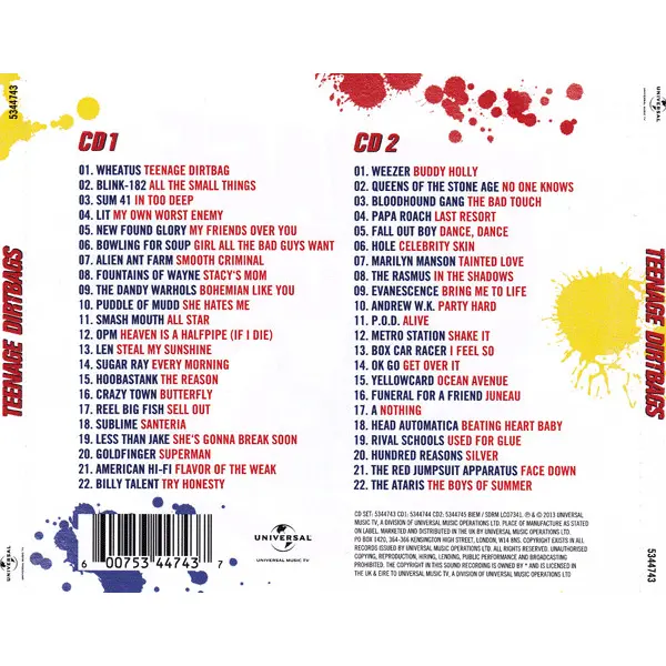 Teenage Dirtbags (2xCD, Compilation) - NM/NM - Classical33.co.uk