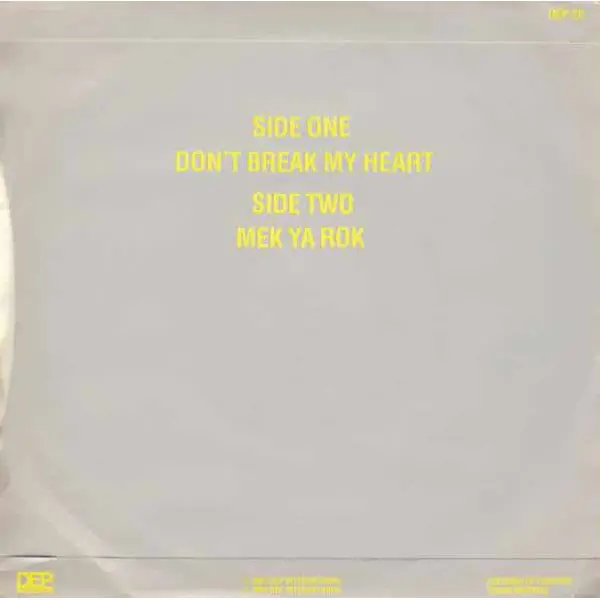 UB40 - Don't Break My Heart 7 Inch Vinyl Single (7 Inch Record) - VG+/VG+ - Classical33.co.uk
