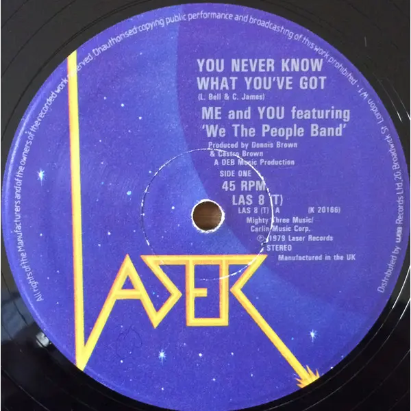 Me And You Featuring We The People Band - You Never Know What You've Got - All City Records