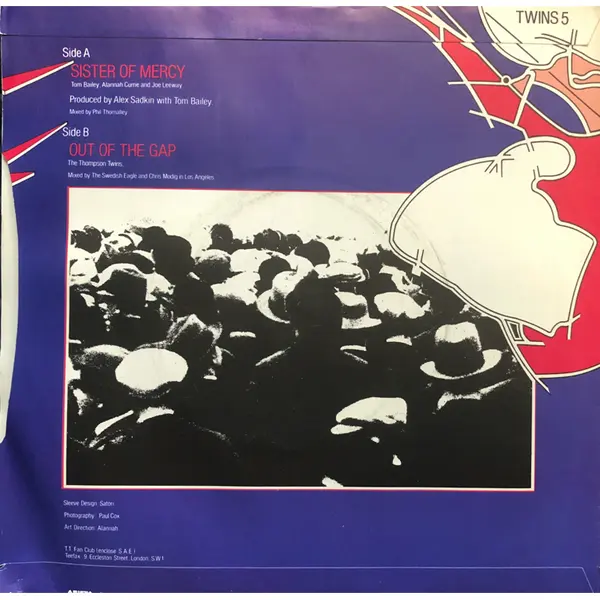Thompson Twins - Sister Of Mercy 7" Vinyl Single (7 inch Record) (45 Record) - VG+/VG+ - Classical33.co.uk