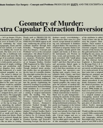 EARTH x BLACK NOI$E - GEOMETRY OF MURDER: EXTRA CAPSULAR EXTRACTION INVERSIONS VINYL (LTD. ED. CRYSTAL CLEAR 2LP)