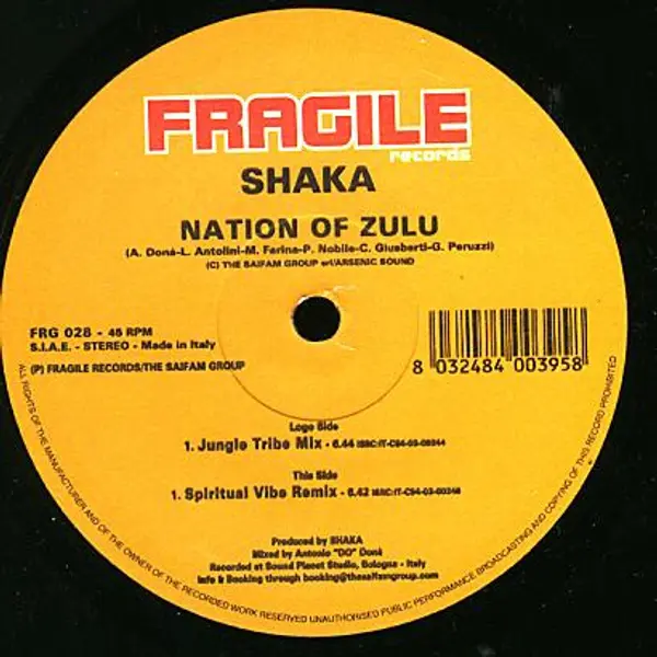 Shaka (3) - Nation Of Zulu - All City Records
