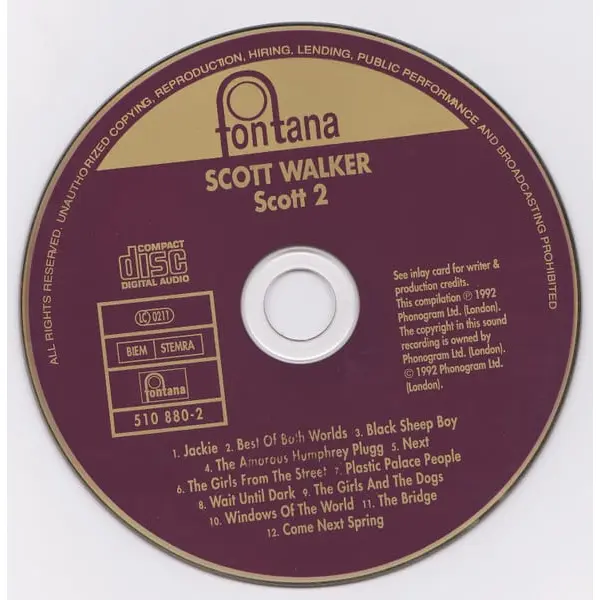 Scott Walker - Scott 2 (CD, Album) - NM/NM - Classical33.co.uk