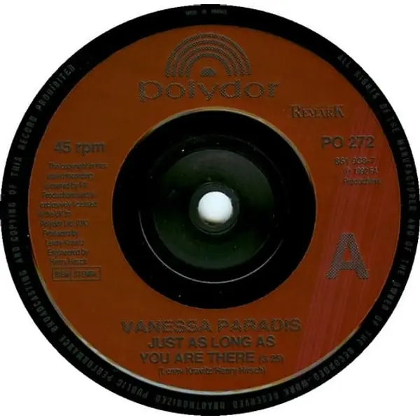 Vanessa Paradis - Just As Long As You Are There 7 Inch Vinyl Single (7 Inch Record) - NM/VG+ - Classical33.co.uk
