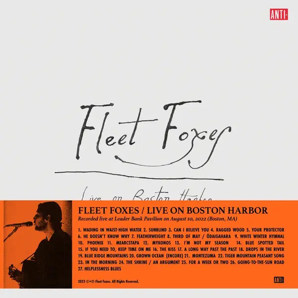 FLEET FOXES - LIVE ON BOSTON HARBOUR VINYL (SUPER LTD. ED. 'RSD' 3LP)