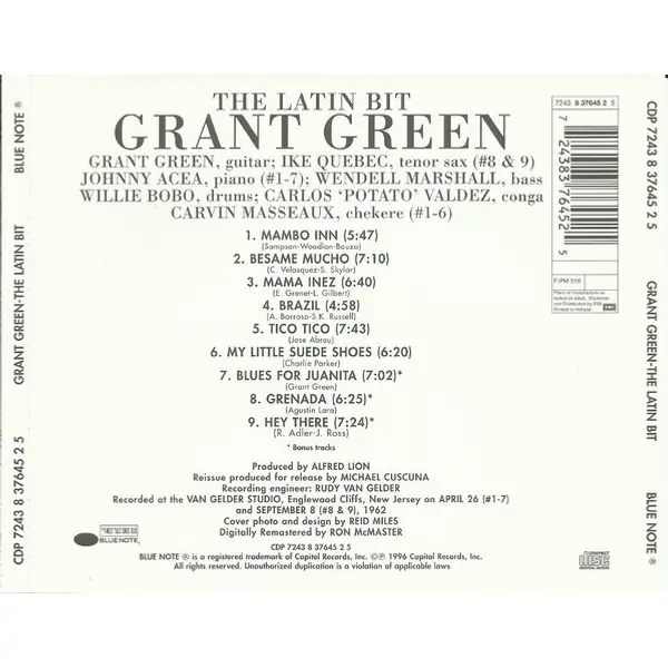 Grant Green - The Latin Bit (CD, Album) - NM/VG+ - Classical33.co.uk