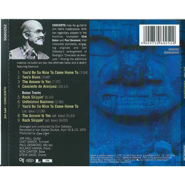 Jim Hall - Concierto (CD, Album) - NM/NM - Classical33.co.uk