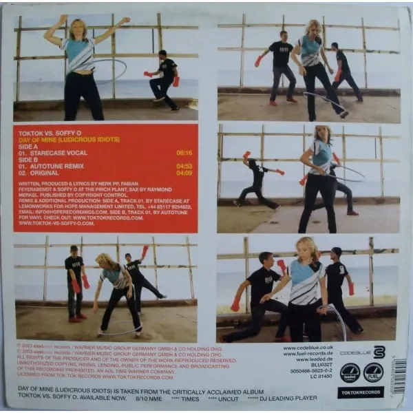 Toktok vs. Soffy O. - Day Of Mine (Ludicrous Idiots) 12 Inch Vinyl Single (12 Inch Record) - VG+/VG+ - Classical33.co.uk