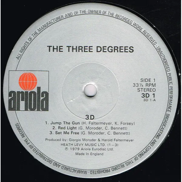 3 Degrees - 3D Vinyl LP (LP Record, Album) - VG+/VG+ - Classical33.co.uk