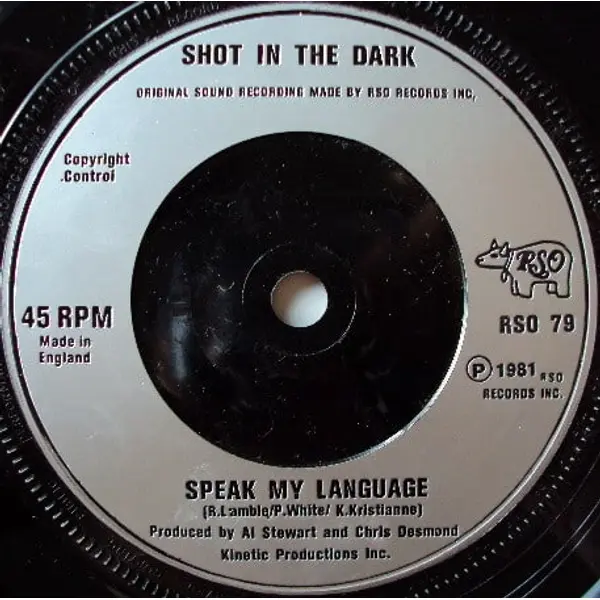 Shot In The Dark - Playing With Lightning 7 Inch Vinyl Single (7 Inch Record) - NM/Generic - Classical33.co.uk