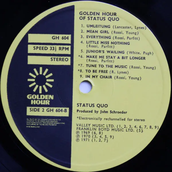 Status Quo - Status Quo - Down The Dustpipe Vinyl LP (LP Record, Compilation) - VG+/VG+ - Classical33.co.uk