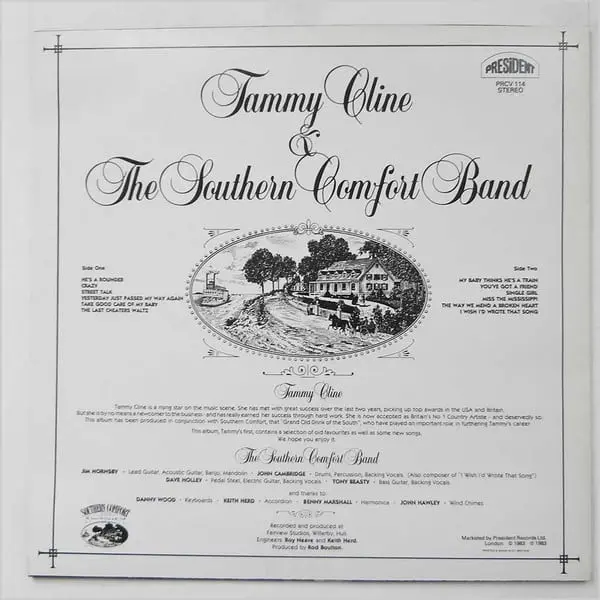Tammy Cline and The Southern Comfort Band - Tammy Cline And The Southern Comfort Band Vinyl LP (LP Record, Album) - NM/VG+ - Classical33.co.uk