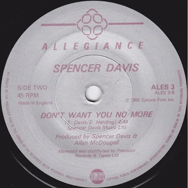 Spencer Davis and Dusty Springfield - Private Number 7 Inch Vinyl Single (7 Inch Record) - VG+/Generic - Classical33.co.uk