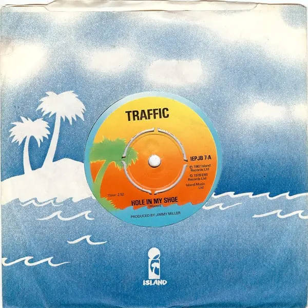 Traffic - Hole In My Shoe / Paper Sun 7 Inch Vinyl Single (7 Inch Record) (Jukebox Record) - VG+/VG+ - Classical33.co.uk