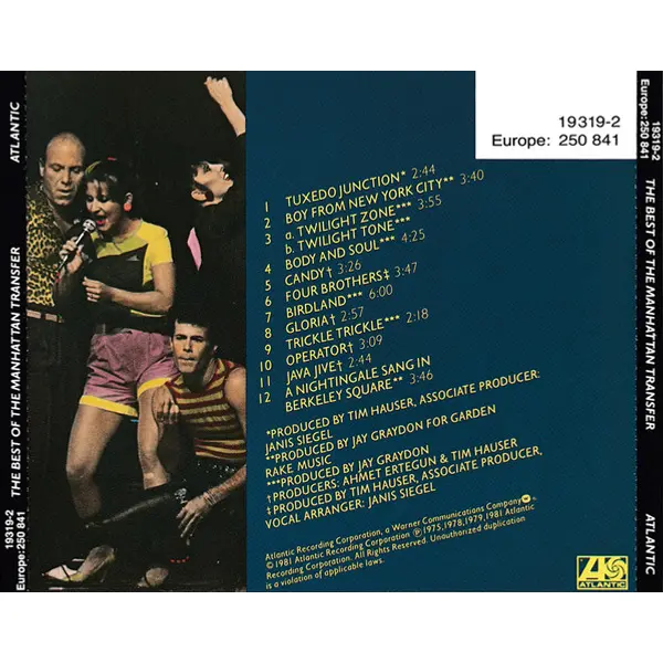 The Manhattan Transfer - The Best Of The Manhattan Transfer (CD, Compilation) - VG+/VG+ - Classical33.co.uk