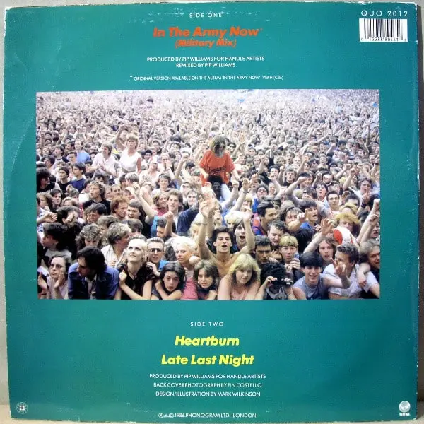 Status Quo - In The Army Now 12 Inch Vinyl Single (12 Inch Record) - VG+/VG+ - Classical33.co.uk