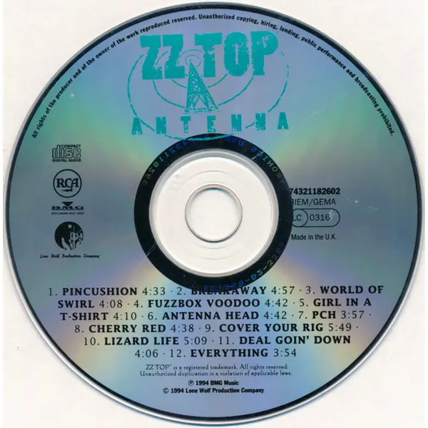 ZZ Top - Antenna (CD, Album) - NM/NM - Classical33.co.uk