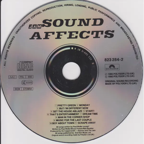 The Jam - Sound Affects (CD, Album) - VG+/VG+ - Classical33.co.uk