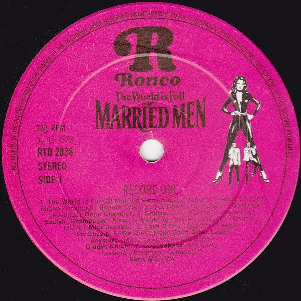 The World Is Full Of Married Men, Disco Hits From The Film Soundtrack Vinyl LP (2xLP Record, Album, Compilation) - NM/VG+ - Classical33.co.uk