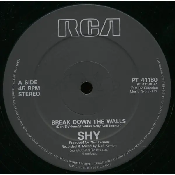 Shy - Break Down The Walls 12 Inch Vinyl Single (12 Inch Record, Gatefold) - NM/NM - Classical33.co.uk