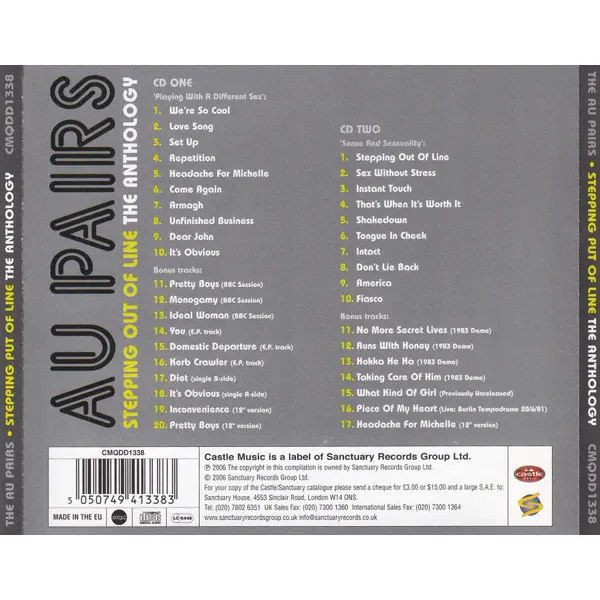 Au Pairs - Stepping Out Of Line (The Anthology) (CD, Album + CD, Album + Compilation) - NM/NM - Classical33.co.uk
