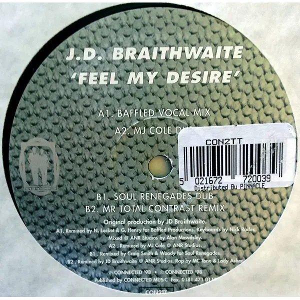 J.D. Braithwaite - Feel My Desire - All City Records