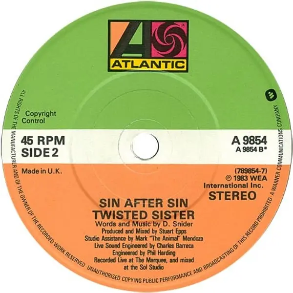 Twisted Sister - I Am (I'm Me) 7 Inch Vinyl Single (7 Inch Record) - VG+/Generic - Classical33.co.uk