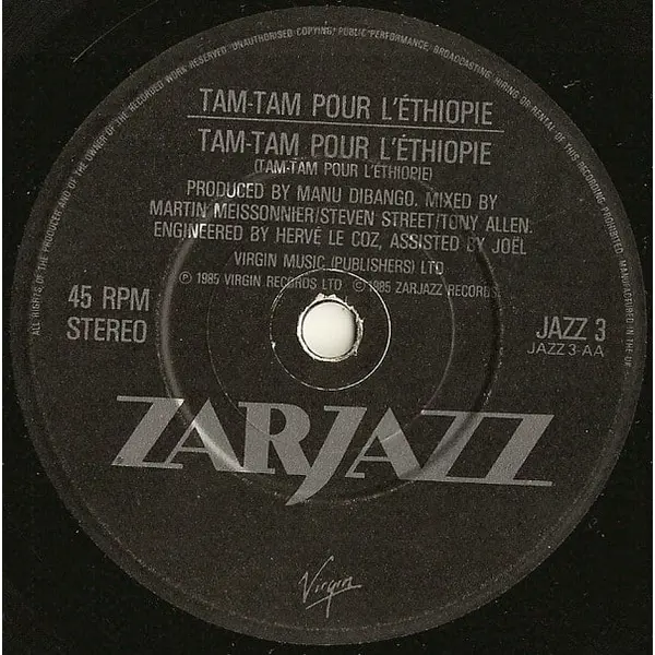 Starvation / Tam Tam Pour L'Éthiopie - Starvation / Tam Tam Pour L'Éthiopie 7 Inch Vinyl Single (7 Inch Record) - VG+/VG - Classical33.co.uk
