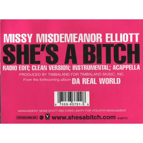 Missy Elliott - She's A Bitch - All City Records