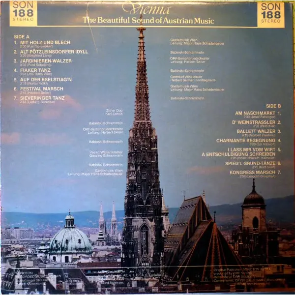 Vienna The Beautiful Sound Of Austrian Music Vinyl LP (LP Record) - M/VG+ - Classical33.co.uk