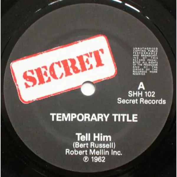 Temporary Title - Tell Him 7 Inch Vinyl Single (7 Inch Record) - NM/VG+ - Classical33.co.uk