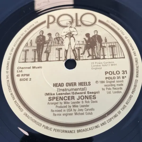 Spencer Jones - Head Over Heels 7 Inch Vinyl Single (7 Inch Record) - VG+/VG+ - Classical33.co.uk