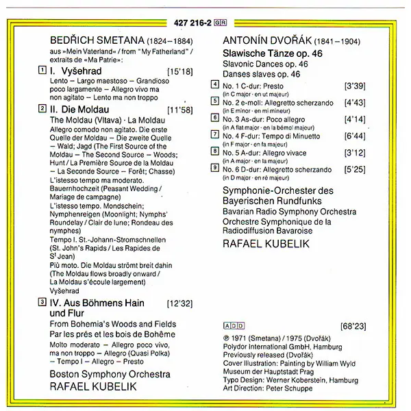 Bedřich Smetana / Antonín Dvořák - Rafael Kubelik - »Die Moldau« · Vyšehrad · Aus Böhmens Hain Und Flur · Slawische Tänze Op.46 (CD, Compilation) - NM/NM - Classical33.co.uk