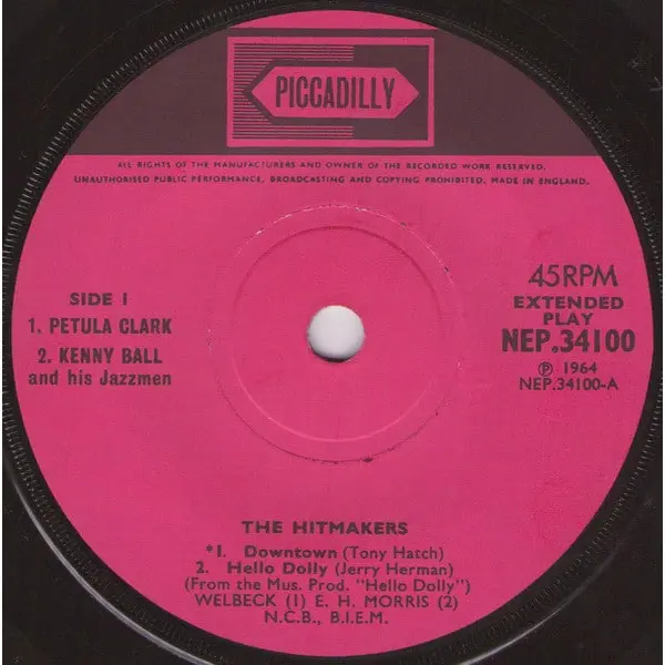 The Hitmakers 7 Inch Vinyl Single (7 Inch Record, EP) - VG+/VG+ - Classical33.co.uk