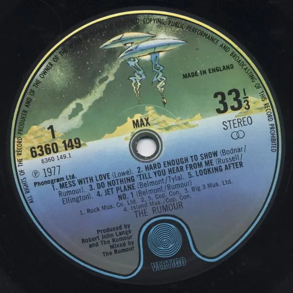 The Rumour - Max Vinyl LP (LP Record, Album) - VG+/VG - Classical33.co.uk
