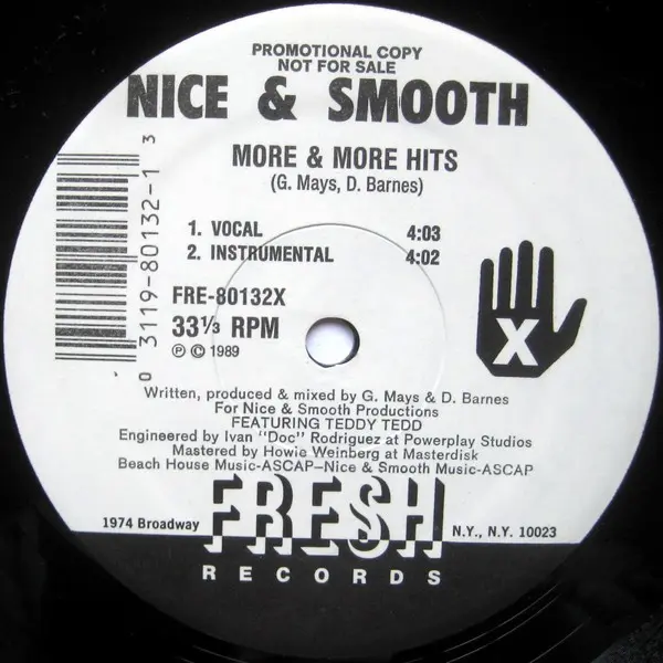 Nice & Smooth - More & More Hits / Early To Rise - All City Records