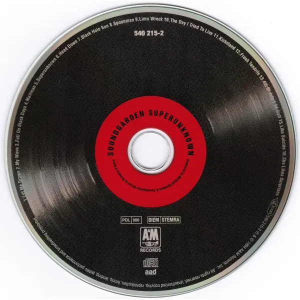Soundgarden - Superunknown (CD, Album) - VG+/NM - Classical33.co.uk
