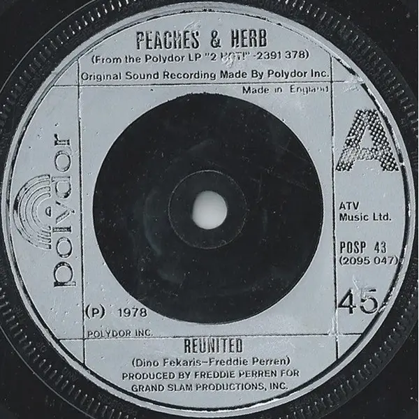 Peaches and Herb - Reunited 7 Inch Vinyl Single (7 Inch Record) - NM/Generic - Classical33.co.uk